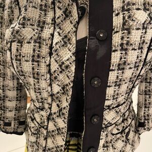 Elevenses Black and Cream Tweed Blazer Size 4